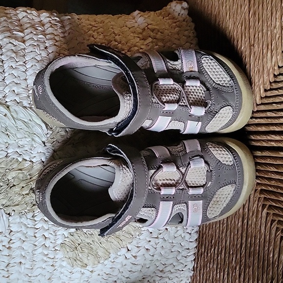 Teva sandals, brown, tan, gray, pink, size 3. - Picture 8 of 14